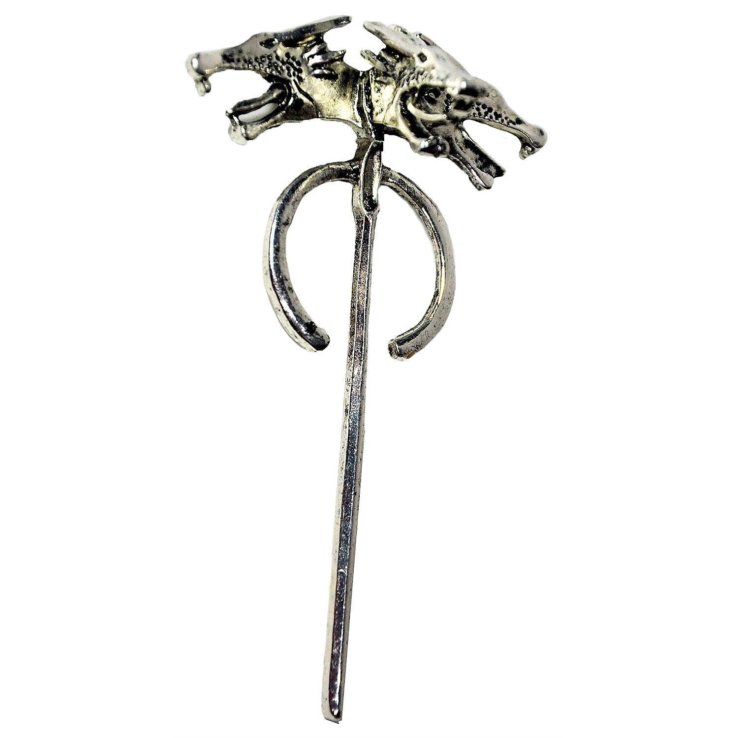3-koppige Draak Embleem Pin, Metaal